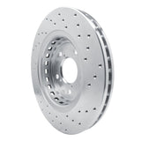 Dynamic Friction 2015-2022 Acura MDX Front Left Drilled Silver Brake Rotor by Dynamic Friction Company 621-59058L