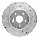 Dynamic Friction 2013-2021 Honda Accord Sedan Front Right Drilled Silver Brake Rotor by Dynamic Friction Company 621-59064R