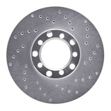 Dynamic Friction 1979-1985 Mercedes-Benz 300SD Front Right Drilled Silver Brake Rotor by Dynamic Friction Company 621-63008R