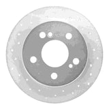Dynamic Friction 1983-1995 Mercedes-Benz 190D Rear Left Drilled Silver Brake Rotor by Dynamic Friction Company 621-63015L