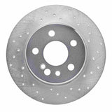 Dynamic Friction 1991-1999 Mercedes-Benz 300SD Rear Right Drilled Silver Brake Rotor by Dynamic Friction Company 621-63022R