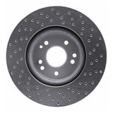 Dynamic Friction 1994-2002 Mercedes-Benz E500 Right Front Drilled Silver Brake Rotor by Dynamic Friction Company 621-63028D