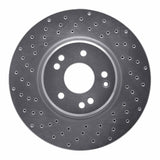 Dynamic Friction 1994-2002 Mercedes-Benz E500 Right Front Drilled Silver Brake Rotor by Dynamic Friction Company 621-63028D