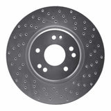 Dynamic Friction 1994-2002 Mercedes-Benz E500 Left Front Drilled Silver Brake Rotor by Dynamic Friction Company 621-63029D
