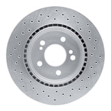 Dynamic Friction 1993-2002 Mercedes-Benz 600SL Rear Drilled Silver Brake Rotor by Dynamic Friction Company 621-63030