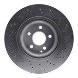 Dynamic Friction 2000-2003 Mercedes-Benz CL500 Front Drilled Silver Brake Rotor by Dynamic Friction Company 621-63033