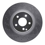 Dynamic Friction 2000-2003 Mercedes-Benz CL500 Front Drilled Silver Brake Rotor by Dynamic Friction Company 621-63033