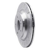 Dynamic Friction 2000-2006 Mercedes-Benz CL500 Rear Left Drilled Silver Brake Rotor by Dynamic Friction Company 621-63034L