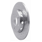 Dynamic Friction 1997-1998 Mercedes-Benz C230 Front Left Drilled Silver Brake Rotor by Dynamic Friction Company 621-63036L