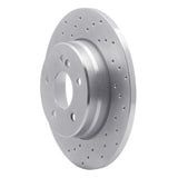 Dynamic Friction 1998-2003 Mercedes-Benz E320 Rear Left Drilled Silver Brake Rotor by Dynamic Friction Company 621-63037L