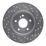 Dynamic Friction 1998-2003 Mercedes-Benz E320 Rear Left Drilled Silver Brake Rotor by Dynamic Friction Company 621-63037L