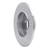 Dynamic Friction 1998-2003 Mercedes-Benz E320 Rear Left Drilled Silver Brake Rotor by Dynamic Friction Company 621-63037L