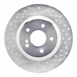 Dynamic Friction 1998-2009 Mercedes-Benz C32 AMG Rear Left Drilled Silver Brake Rotor by Dynamic Friction Company 621-63040L