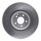 Dynamic Friction 2002-2009 Mercedes-Benz C32 AMG Front Drilled Silver Brake Rotor by Dynamic Friction Company 621-63044