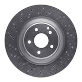 Dynamic Friction 2002-2009 Mercedes-Benz C32 AMG Front Drilled Silver Brake Rotor by Dynamic Friction Company 621-63044