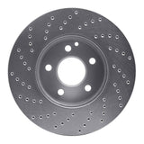 Dynamic Friction 2003-2009 Mercedes-Benz E320 Front Right Drilled Silver Brake Rotor by Dynamic Friction Company 621-63050R