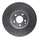 Dynamic Friction 2002-2006 Mercedes-Benz CL500 Front Drilled Silver Brake Rotor by Dynamic Friction Company 621-63054