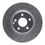 Dynamic Friction 2002-2006 Mercedes-Benz CL500 Front Drilled Silver Brake Rotor by Dynamic Friction Company 621-63054