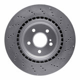 Dynamic Friction 2003-2012 Mercedes-Benz SL55 AMG Rear Drilled Silver Brake Rotor by Dynamic Friction Company 621-63061