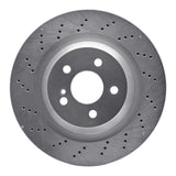 Dynamic Friction 2003-2012 Mercedes-Benz SL55 AMG Rear Drilled Silver Brake Rotor by Dynamic Friction Company 621-63061