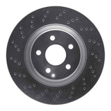 Dynamic Friction 2003-2012 Mercedes-Benz E350 Front Drilled Silver Brake Rotor by Dynamic Friction Company 621-63063