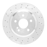 Dynamic Friction 2003-2013 Mercedes-Benz S350 Rear Left Drilled Silver Brake Rotor by Dynamic Friction Company 621-63064L