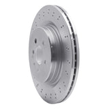 Dynamic Friction 2005-2013 Mercedes-Benz CL65 AMG Rear Drilled Silver Brake Rotor by Dynamic Friction Company 621-63069
