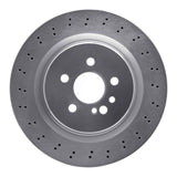 Dynamic Friction 2005-2013 Mercedes-Benz CL65 AMG Rear Drilled Silver Brake Rotor by Dynamic Friction Company 621-63069