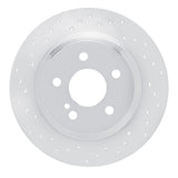 Dynamic Friction 2003-2006 Mercedes-Benz SL500 Rear Left Drilled Silver Brake Rotor by Dynamic Friction Company 621-63071L