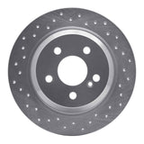 Dynamic Friction 2007-2013 Mercedes-Benz CL550 Rear Left Drilled Silver Brake Rotor by Dynamic Friction Company 621-63078L