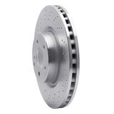 Dynamic Friction 2007-2013 Mercedes-Benz CL550 Front Drilled Silver Brake Rotor by Dynamic Friction Company 621-63079