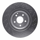 Dynamic Friction 2007-2013 Mercedes-Benz CL550 Front Drilled Silver Brake Rotor by Dynamic Friction Company 621-63079