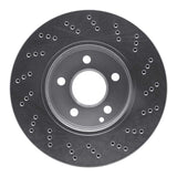 Dynamic Friction 2008-2015 Mercedes-Benz C200 (Mexico) Front Drilled Silver Brake Rotor by Dynamic Friction Company 621-63084