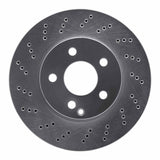 Dynamic Friction 2008-2015 Mercedes-Benz C200 (Mexico) Front Drilled Silver Brake Rotor by Dynamic Friction Company 621-63084