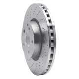 Dynamic Friction 2008-2020 Mercedes-Benz C300 Sedan Front Drilled Silver Brake Rotor by Dynamic Friction Company 621-63085