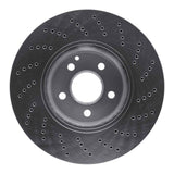 Dynamic Friction 2008-2020 Mercedes-Benz C300 Sedan Front Drilled Silver Brake Rotor by Dynamic Friction Company 621-63085