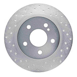 Dynamic Friction 2008-2015 Mercedes-Benz C200 (Mexico) Rear Left Drilled Silver Brake Rotor by Dynamic Friction Company 621-63086L