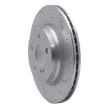 Dynamic Friction 2008-2017 Mercedes-Benz C250 Rear Right Drilled Silver Brake Rotor by Dynamic Friction Company 621-63089R