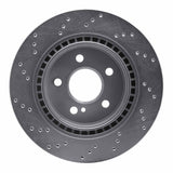 Dynamic Friction 2008-2017 Mercedes-Benz C250 Rear Right Drilled Silver Brake Rotor by Dynamic Friction Company 621-63089R