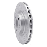 Dynamic Friction 2012-2020 Mercedes-Benz SLC300 Front Drilled Silver Brake Rotor by Dynamic Friction Company 621-63098