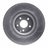 Dynamic Friction 2012-2020 Mercedes-Benz SLC300 Front Drilled Silver Brake Rotor by Dynamic Friction Company 621-63098