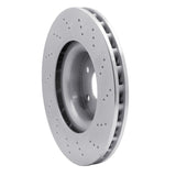 Dynamic Friction 2012-2020 Mercedes-Benz SLC300 Front Drilled Silver Brake Rotor by Dynamic Friction Company 621-63098