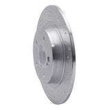 Dynamic Friction 2014-2020 Mercedes-Benz B Electric Drive Rear Right Drilled Silver Brake Rotor by Dynamic Friction Company 621-63107R