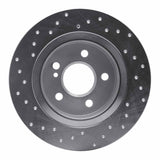 Dynamic Friction 2014-2020 Mercedes-Benz B Electric Drive Rear Right Drilled Silver Brake Rotor by Dynamic Friction Company 621-63107R