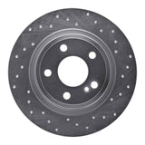 Dynamic Friction 2014-2020 Mercedes-Benz B Electric Drive Rear Right Drilled Silver Brake Rotor by Dynamic Friction Company 621-63107R