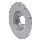 Dynamic Friction 2014-2020 Mercedes-Benz B Electric Drive Rear Right Drilled Silver Brake Rotor by Dynamic Friction Company 621-63107R