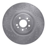 Dynamic Friction 2007-2009 Mercedes-Benz GL320 Front Left Drilled Silver Brake Rotor by Dynamic Friction Company 621-63136L