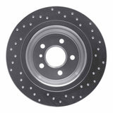 Dynamic Friction 2012-2018 Mercedes-Benz GLE300D Rear Left Drilled Silver Brake Rotor by Dynamic Friction Company 621-63143L