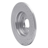 Dynamic Friction 2012-2018 Mercedes-Benz GLE300D Rear Left Drilled Silver Brake Rotor by Dynamic Friction Company 621-63143L