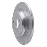 Dynamic Friction 2012-2018 Mercedes-Benz GLE300D Rear Right Drilled Silver Brake Rotor by Dynamic Friction Company 621-63143R